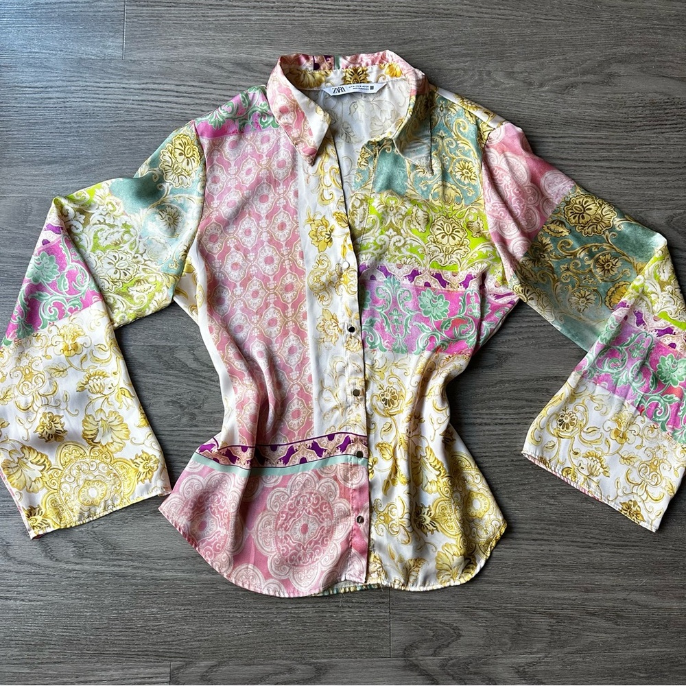 Zara Multicolor Patterned Blouse